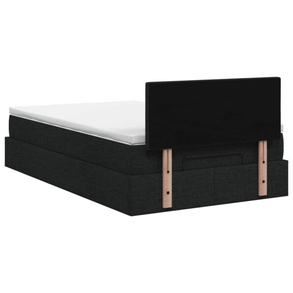 vidaXL Ottoman posteľ s matracom a LED Čierna 120 x 190 cm Látka – Obrázok 10
