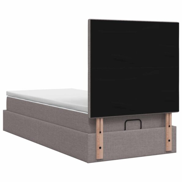 vidaXL Ottoman posteľ s matracom a LED Sivohnedá 80 x 200 cm Látka – Obrázok 10