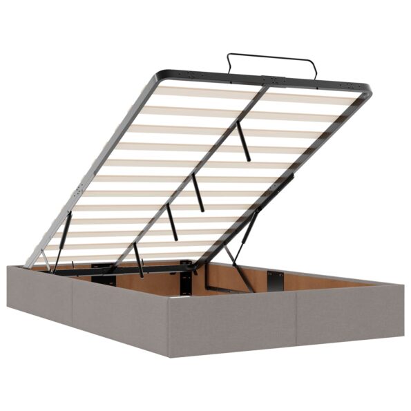 vidaXL Ottoman posteľ s matracom a LED Sivohnedá 120 x 190 cm Látka – Obrázok 6