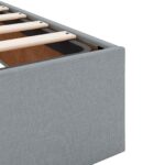vidaXL Ottoman posteľ s matracom a LED Svetlosivá 140 x 200 cm Látka – Obrázok 12