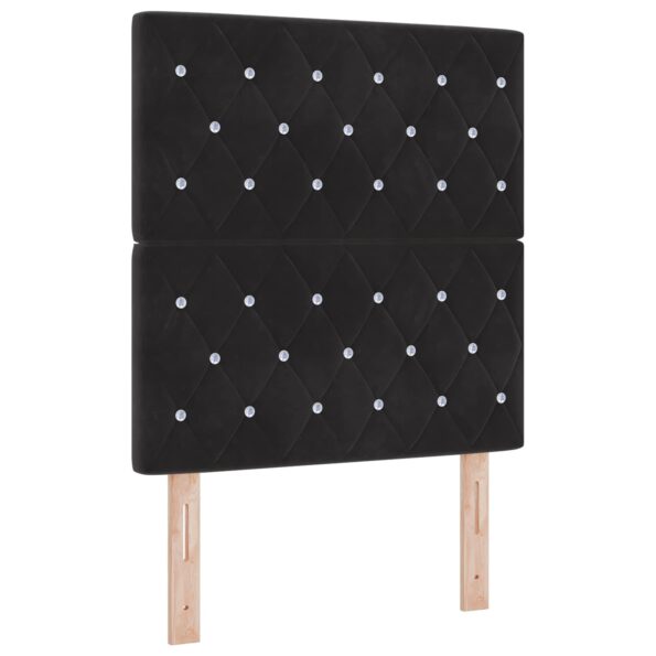 vidaXL Ottoman posteľ s matracom a LED Čierna 80 x 200 cm Zamat – Obrázok 5