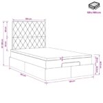 vidaXL Ottoman posteľ s matracom a LED Čierna 120 x 190 cm Zamat – Obrázok 13