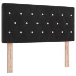vidaXL Ottoman posteľ s matracom a LED Čierna 120 x 190 cm Zamat – Obrázok 4