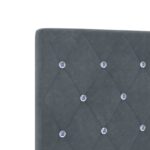vidaXL Ottoman posteľ s matracom a LED Tmavosivá 200 x 200 cm Zamat – Obrázok 11
