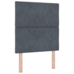 vidaXL Ottoman posteľ s matracom a LED Tmavosivá 80 x 200 cm Zamat – Obrázok 5
