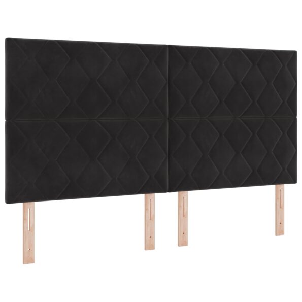 vidaXL Ottoman posteľ s matracom a LED Čierna 180 x 200 cm Zamat – Obrázok 5