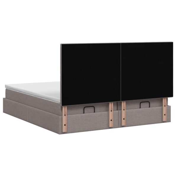 vidaXL Ottoman posteľ s matracom a LED Sivohnedá 160 x 200 cm Látka – Obrázok 10