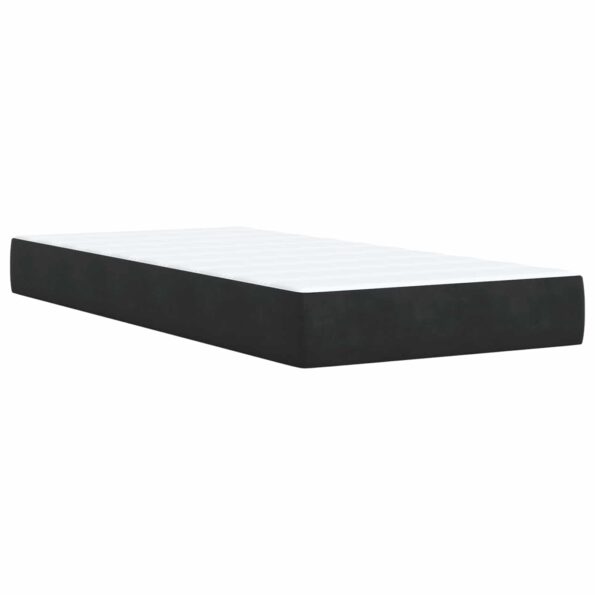 vidaXL Ottoman posteľ s matracom a LED Čierna 160 x 200 cm Zamat – Obrázok 7