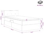 vidaXL Postel s úložným prostorem a matrací Sivohnedá 90 x 190 cm – Obrázok 12