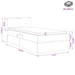 vidaXL Postel s úložným prostorem a matrací Sivohnedá 90 x 200 cm – Obrázok 12