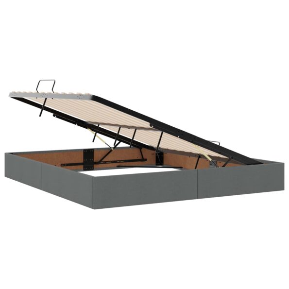 vidaXL Postel s úložným prostorem a matrací Tmavosivá 200 x 200 cm – Obrázok 5