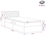 vidaXL Úložná posteľ s čelnou doskou Ružová 90 x 200 cm Zamat – Obrázok 11