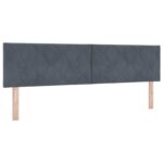 vidaXL Úložná posteľ s čelnou doskou Tmavosivá 180 x 200 cm Zamat – Obrázok 4
