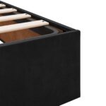vidaXL LED úložná posteľ s matracom Čierna 180 x 200 cm Zamat – Obrázok 12