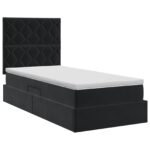 vidaXL Postel s úložným prostorem a matrací Čierna 90 x 200 cm Zamat – Obrázok 8