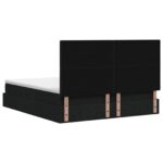 vidaXL Úložná posteľ s čelnou doskou Čierna 180 x 200 cm Látka – Obrázok 9