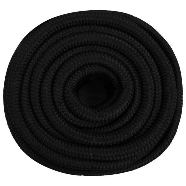 vidaXL Viacúčelové úžitkové lano 25 mm 25 m Čierna Polyester – Obrázok 2