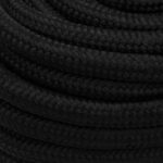 vidaXL Viacúčelové úžitkové lano 25 mm 25 m Čierna Polyester – Obrázok 3
