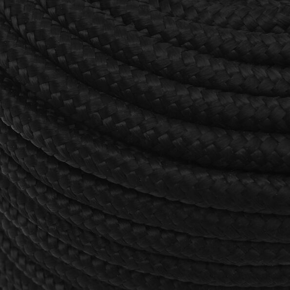 vidaXL Viacúčelové úžitkové lano 14 mm 50 m Čierna Polyester – Obrázok 3