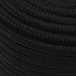 vidaXL Viacúčelové úžitkové lano 14 mm 250 m Čierna Polyester – Obrázok 3
