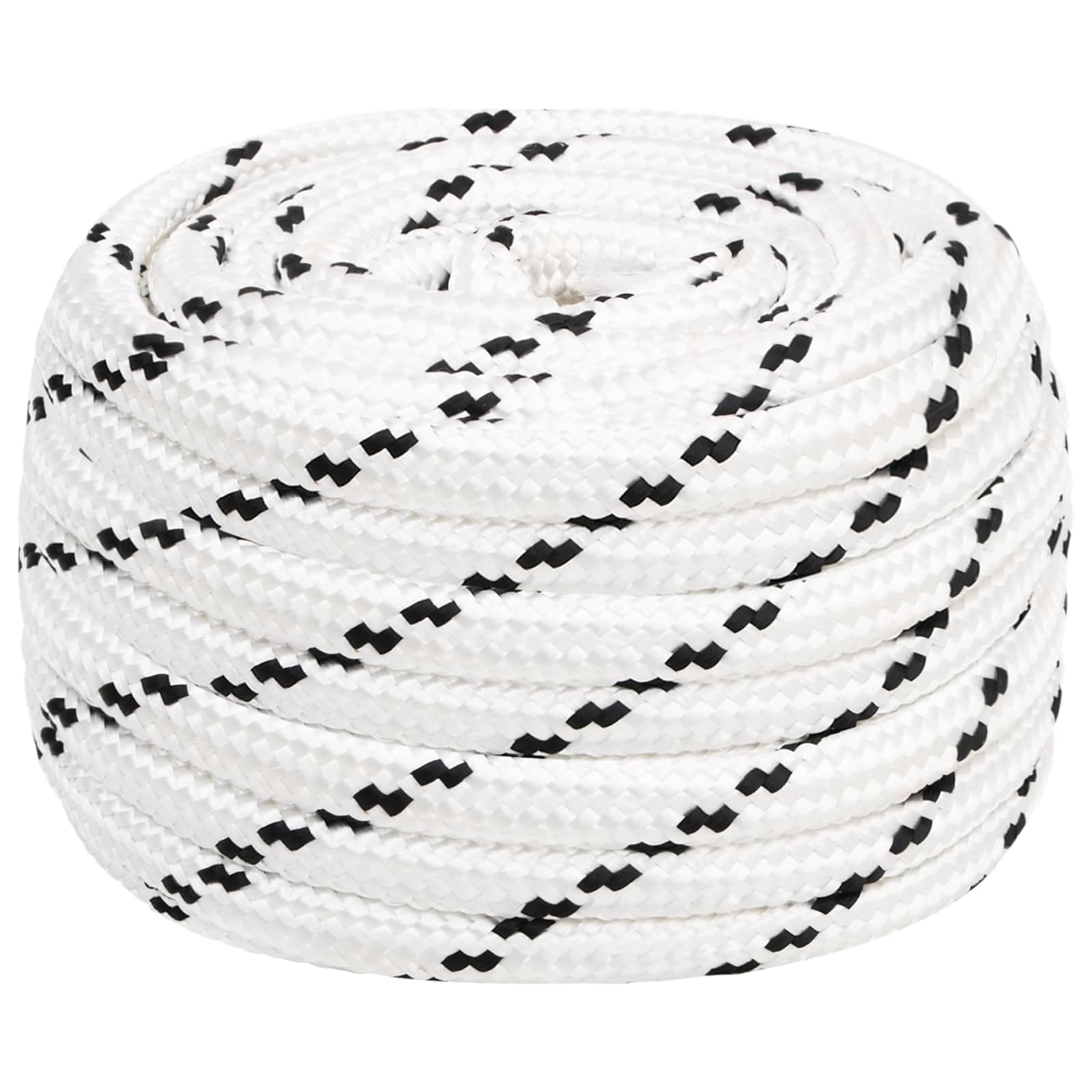 3473454_1.jpg vidaXL Viacúčelové úžitkové lano 16 mm 25 m Biela Polyester – Obrázok 1
