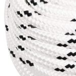 vidaXL Viacúčelové úžitkové lano 16 mm 25 m Biela Polyester – Obrázok 3