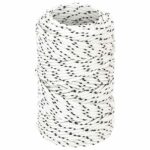 vidaXL Viacúčelové úžitkové lano 2 mm 25 m Biela Polyester