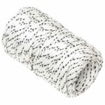 vidaXL Viacúčelové úžitkové lano 2 mm 25 m Biela Polyester – Obrázok 2
