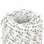 vidaXL Viacúčelové úžitkové lano 2 mm 500 m Biela Polyester – Obrázok 3