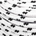 vidaXL Viacúčelové úžitkové lano 10 mm 100 m Biela Polyester – Obrázok 3