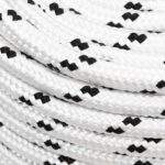 vidaXL Viacúčelové úžitkové lano 12 mm 25 m Biela Polyester – Obrázok 3