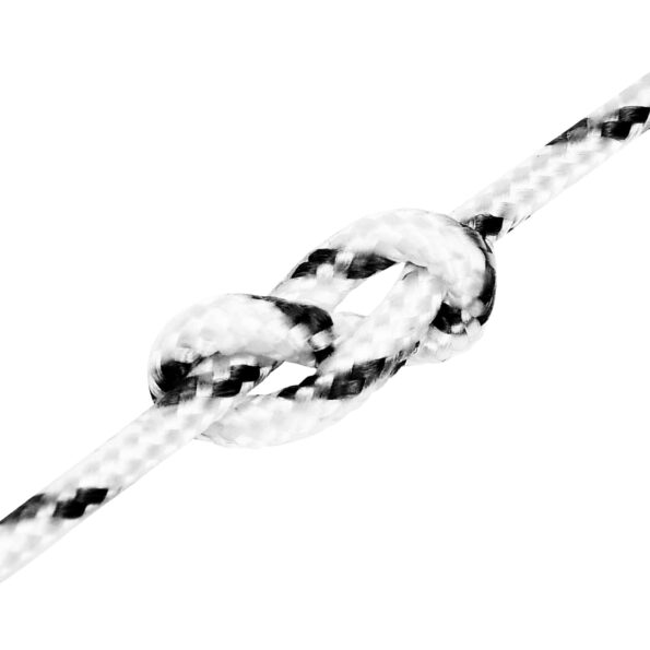 vidaXL Viacúčelové úžitkové lano 4 mm 100 m Biela Polyester – Obrázok 4