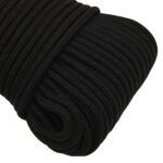 vidaXL Viacúčelové úžitkové lano 5 mm 50 m Čierna Polyester – Obrázok 3