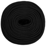 vidaXL Viacúčelové úžitkové lano 8 mm 250 m Čierna Polyester – Obrázok 2