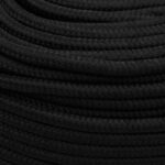 vidaXL Viacúčelové úžitkové lano 8 mm 250 m Čierna Polyester – Obrázok 3