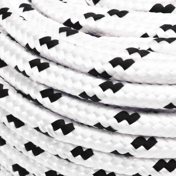vidaXL Viacúčelové úžitkové lano 6 mm 25 m Biela Polyester – Obrázok 3