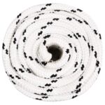vidaXL Viacúčelové úžitkové lano 16 mm 100 m Biela Polyester – Obrázok 2