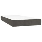 vidaXL Matrac s taštičkovými pružinami stredná tvrdosť tmavosivý 100x190x20 cm zamat – Obrázok 2