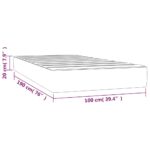 vidaXL Matrac s taštičkovými pružinami stredná tvrdosť tmavosivý 100x190x20 cm zamat – Obrázok 7