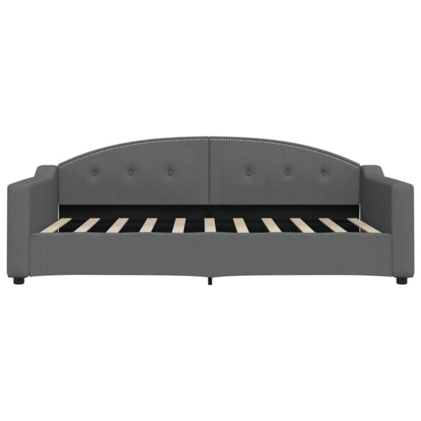 vidaXL Denná posteľ tmavosivá 100x190 cm látka – Obrázok 3
