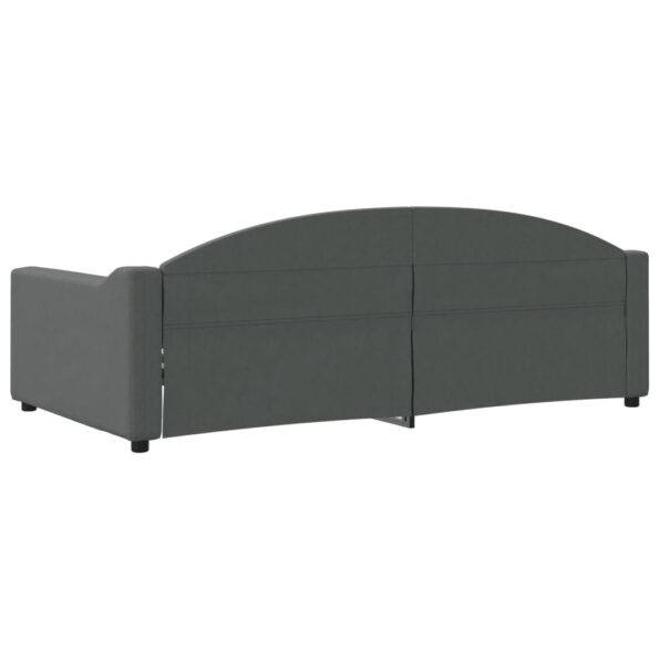 vidaXL Denná posteľ tmavosivá 100x190 cm látka – Obrázok 5
