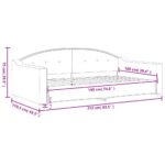 vidaXL Denná posteľ tmavosivá 100x190 cm látka – Obrázok 8