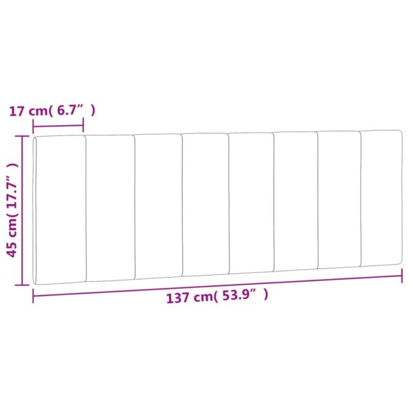 vidaXL Vankúš na čelo postele Hanko tmavosivý 137 cm zamat – Obrázok 10