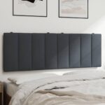 vidaXL Vankúš na čelo postele Hanko tmavosivý 137 cm zamat – Obrázok 4