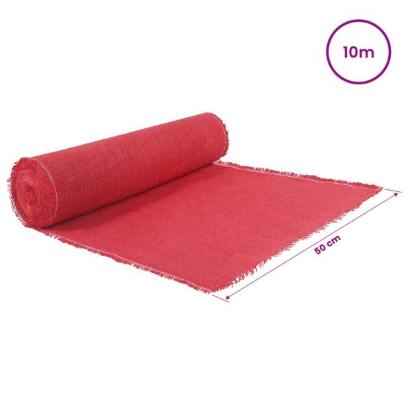 vidaXL Jutový rol 50 x 1000 cm Červená – Obrázok 7