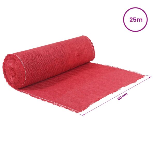 vidaXL Jutový rol 160 x 2500 cm Červená – Obrázok 7
