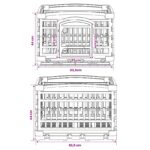 vidaXL 4-panelový psí hrací priestor 122 x 106,5 x 82 cm Plast Biela – Obrázok 9