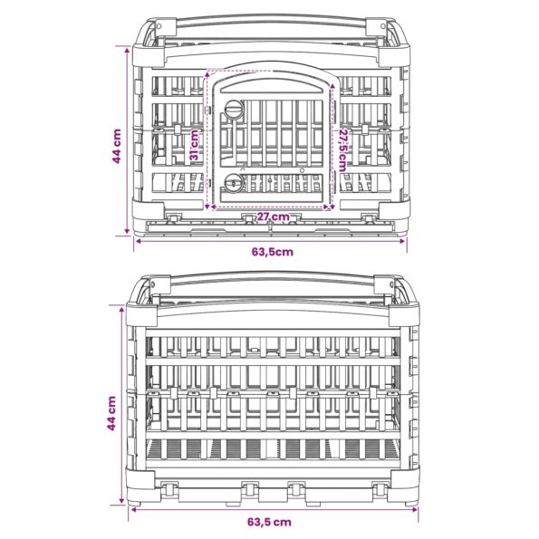 vidaXL 4-panelový psí hrací priestor 122 x 106,5 x 82 cm Plast Biela – Obrázok 9