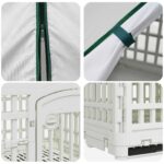 vidaXL 4 panelový psí výbeh s strechou 122 x 106,5 x 82 cm Plast Biela – Obrázok 7
