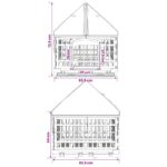 vidaXL 4 panelový psí výbeh s strechou 122 x 106,5 x 82 cm Plast Biela – Obrázok 9